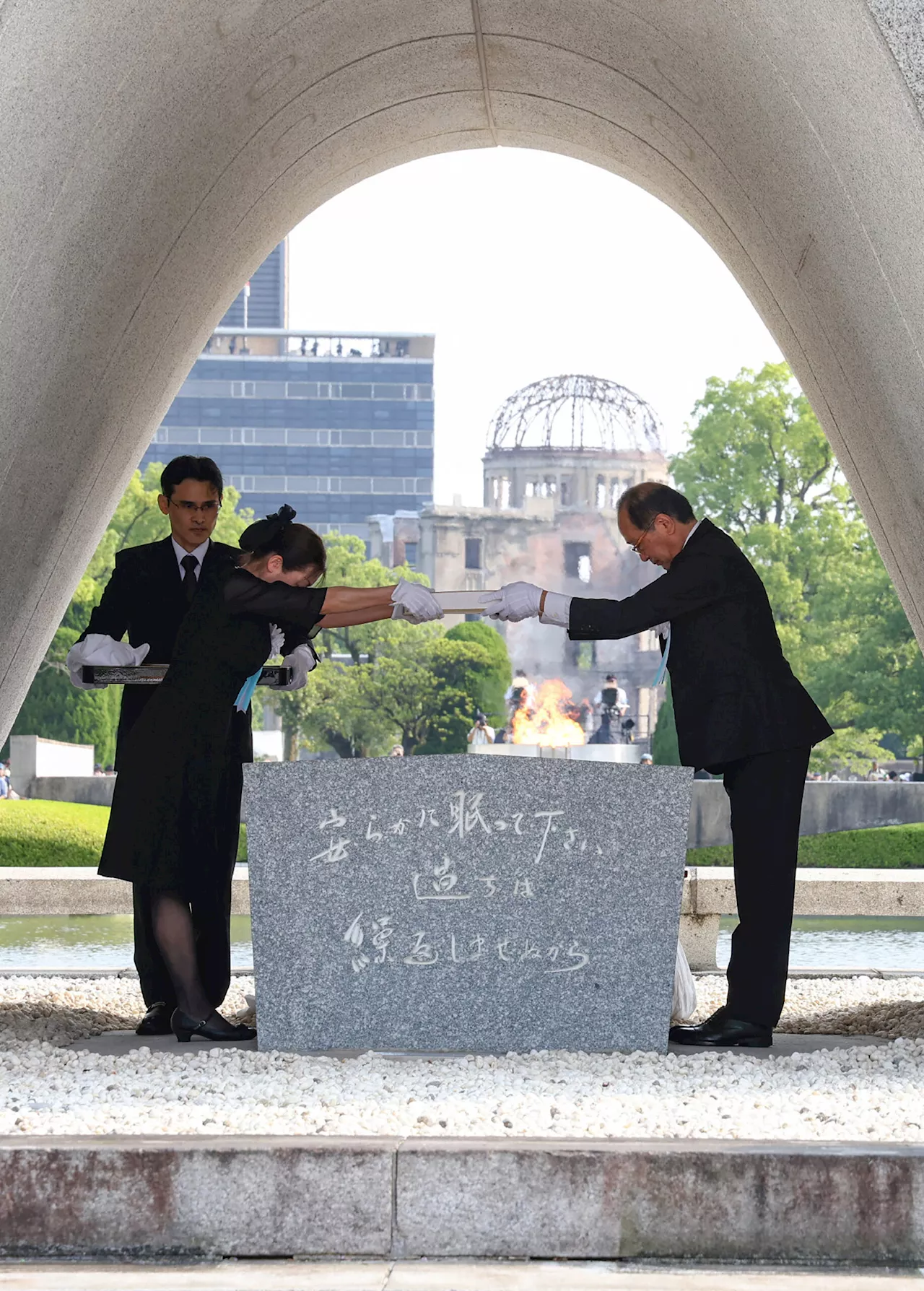 Hiroshima remembers A-bomb victims as 'global tragedies' unfold