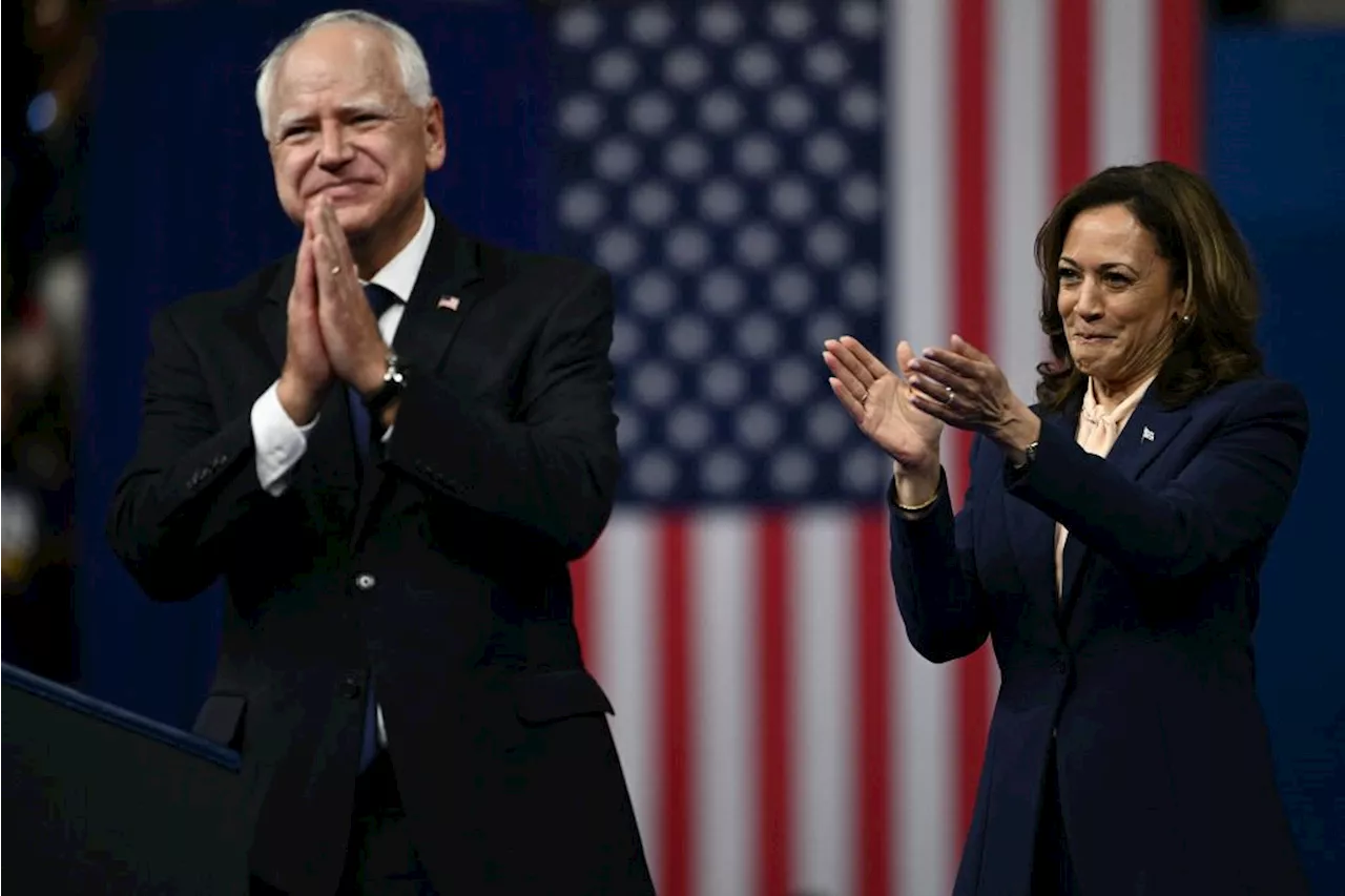 VP Kamala Harris and her running mate Gov. Tim Walz attend first rally together in Philly