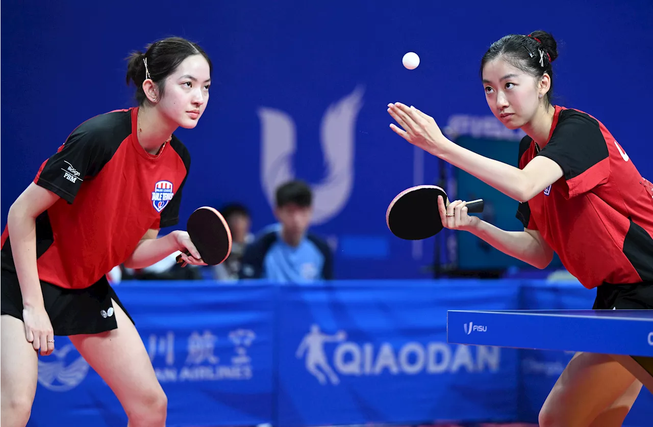 UCLA roommates Rachel Sung, Amy Wang playing ping pong for Team USA