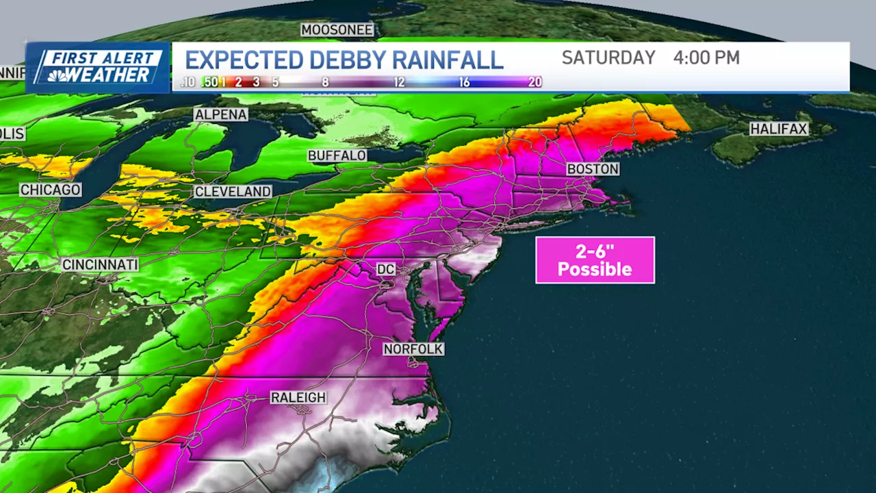 Tropical Storm Debby's path, forecast: How it could impact New England