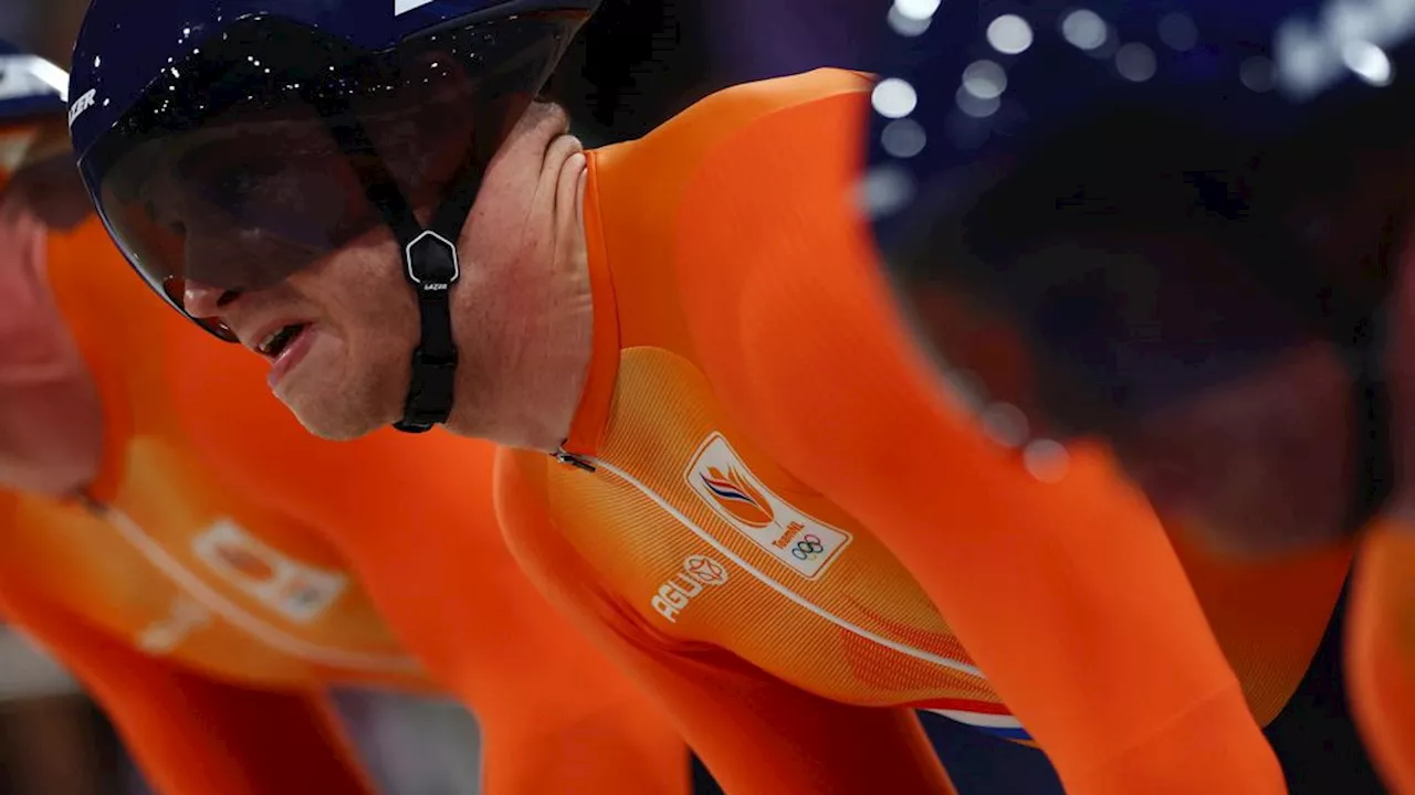 Nederlandse baanwielrenners in actie in teamsprint • Haalt Bol finale 400 meter horden?