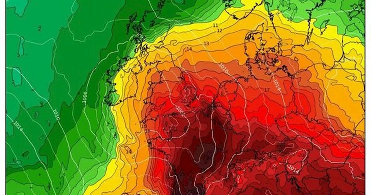 UK weather maps show exact date 37C heatwave from France will hit