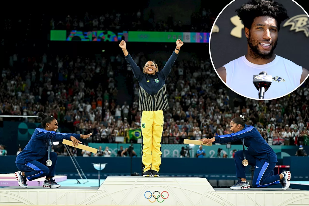 Marlon Humphrey blasted for 'disgusting' Simone Biles-Jordan Chiles Olympic podium take