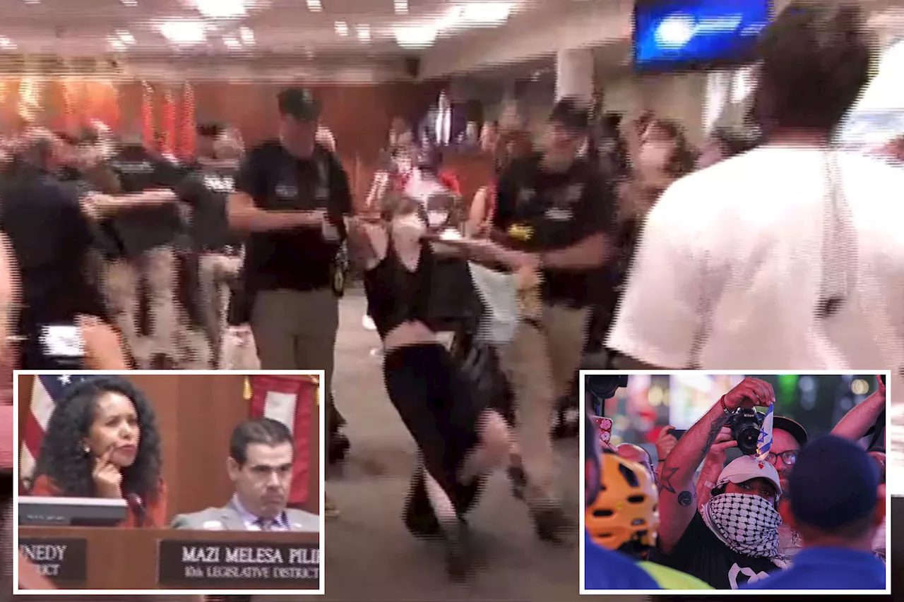 Nassau County approves mask ban after fiery public hearing where activist was dragged out by cops