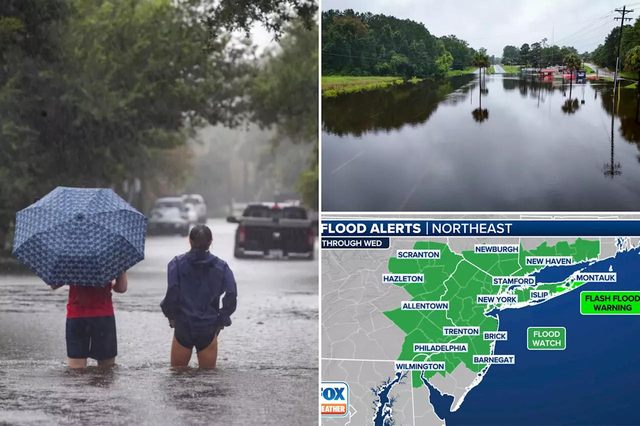 NYC and Philadelphia face significant flood threat as Tropical Storm Debby spreads to Northeast