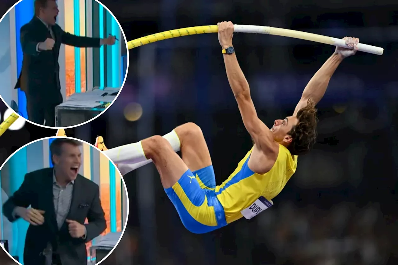 Scott Hanson goes viral for reaction to Mondo Duplantis' world record at Paris Olympics