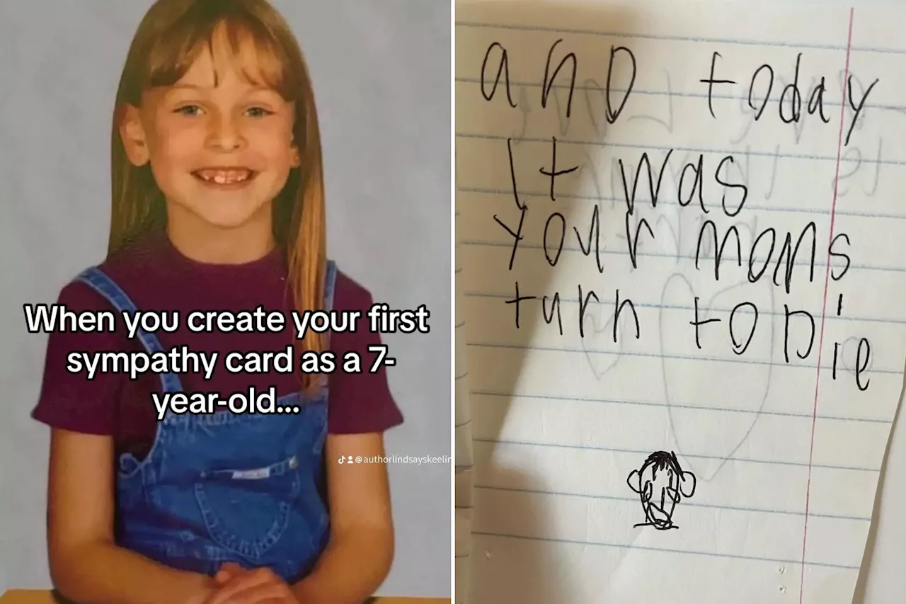 Teacher whose mother died gets hilariously honest sympathy card from student, 7: 'Mortifying'