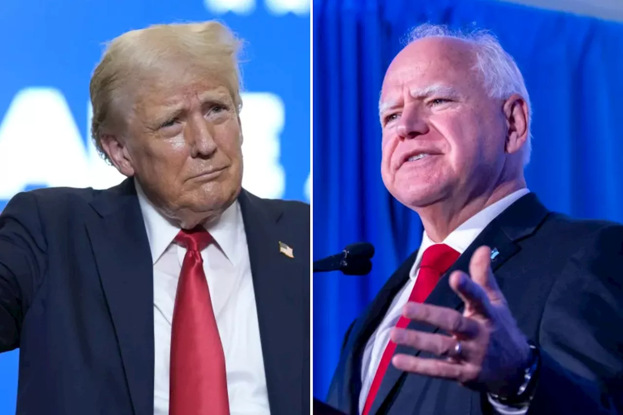 Trump has two words for Kamala Harris after she picks Tim Walz