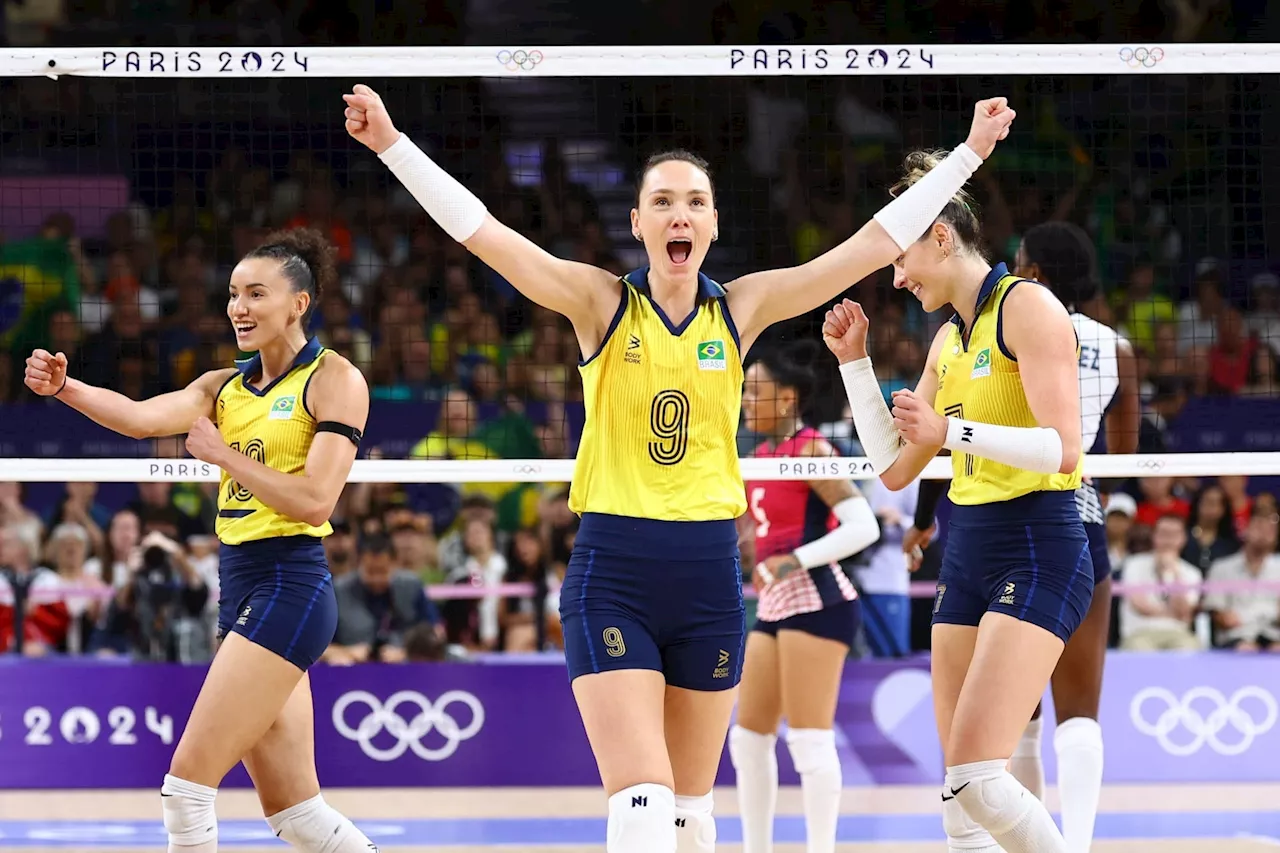 Brasil elimina República Dominicana e vai às semifinais do vôlei feminino