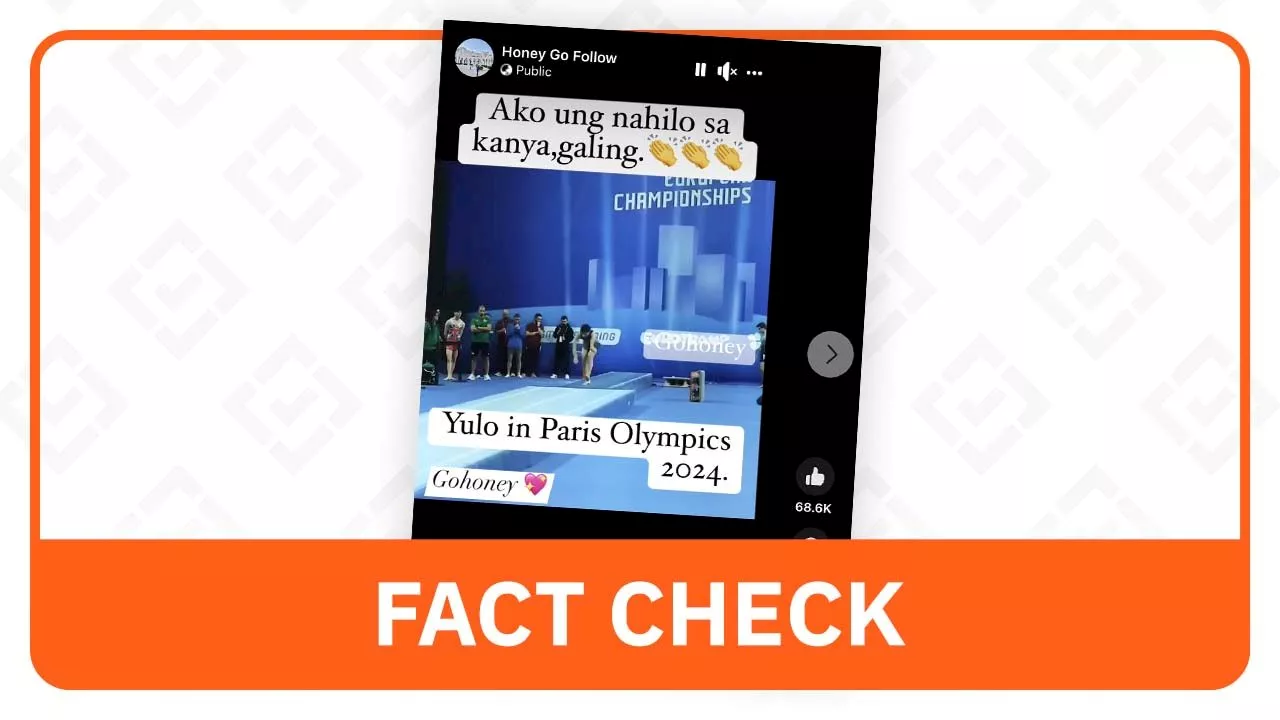 FACT CHECK: Video misrepresents tumbling routine as Carlos Yulo’s