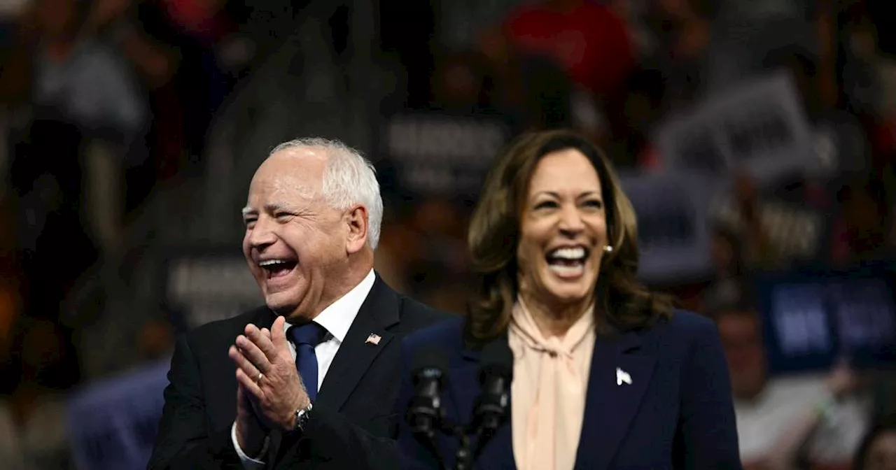 Kamala Harris und Tim Walz treten erstmals als Demokraten-Duo auf