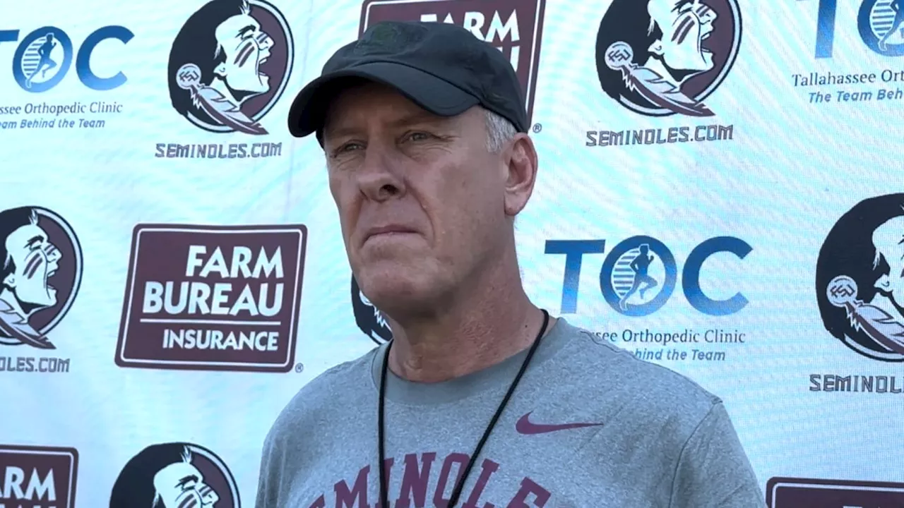 Florida State Tight Ends Coach Chris Thomsen Reviews Position Group After Practice 11