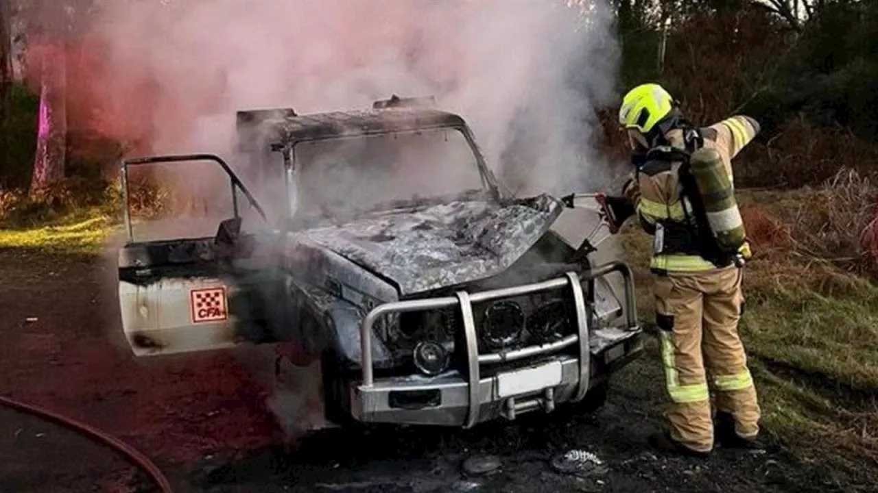 Police probe ‘devastating’ theft and torching of CFA vehicle