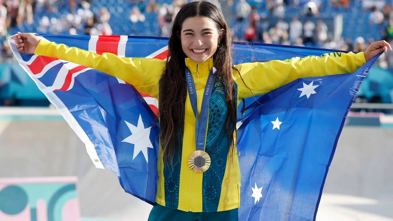 Teen skateboard sensation becomes youngest ever Aussie gold medallist