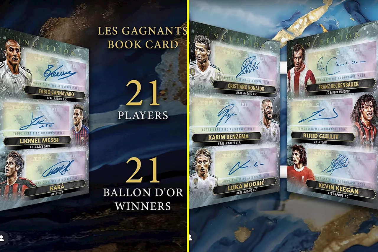 ‘Craziest of all time?’ Topps announce incredible trading card signed by 21 Ballon d’Or winners including L...