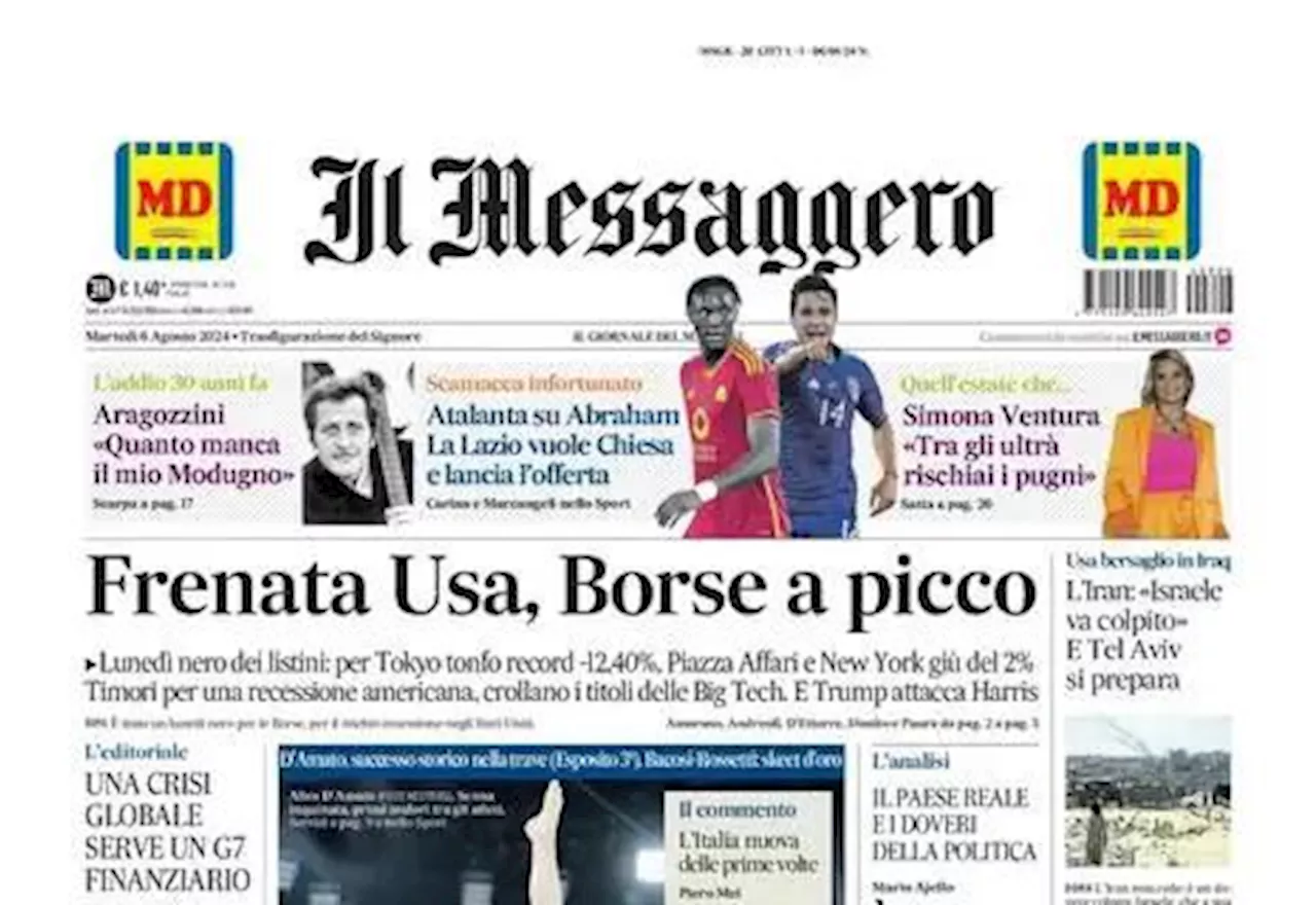 Il Messaggero: 'Atalanta su Abraham, la Lazio vuole Chiesa e lancia l'offerta'