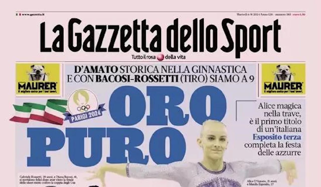 La prima pagina de La Gazzetta dello Sport su Bremer: 'Resto per vincere'