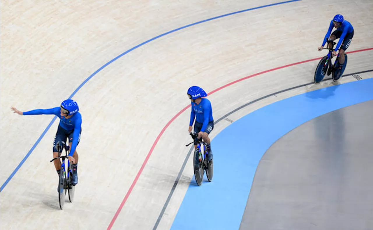 Parigi: Italia bronzo nell'inseguimento a squadre. Ganna: 'Vale più di un oro'