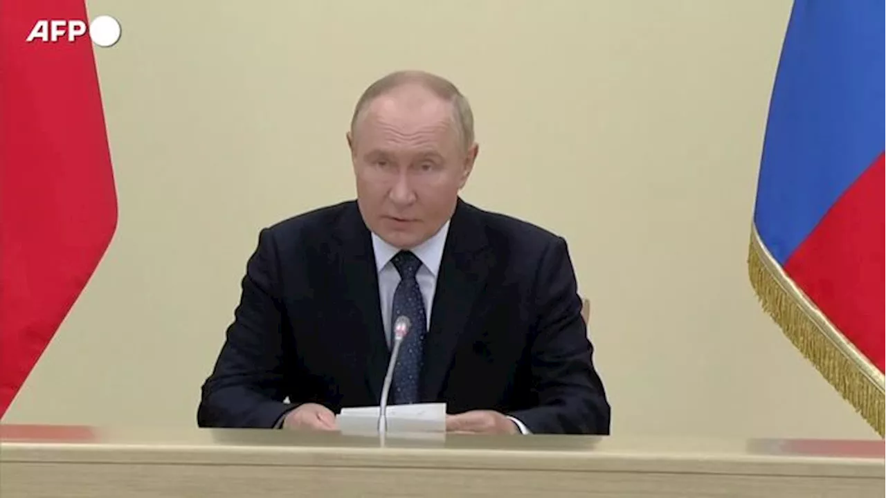 Putin: 'L'attacco ucraino a Kursk e' una provocazione su larga scala'