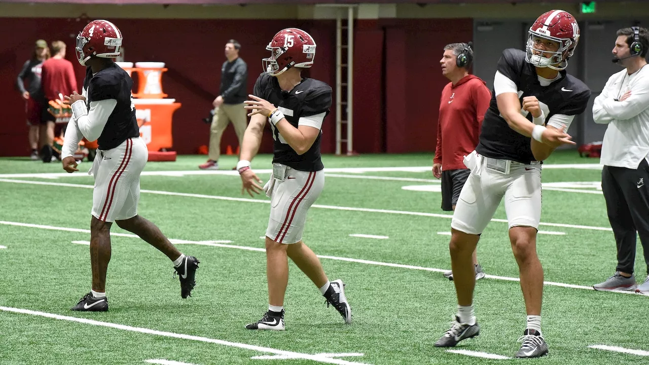 What we saw from Jalen Milroe, quarterbacks at Alabama football practice