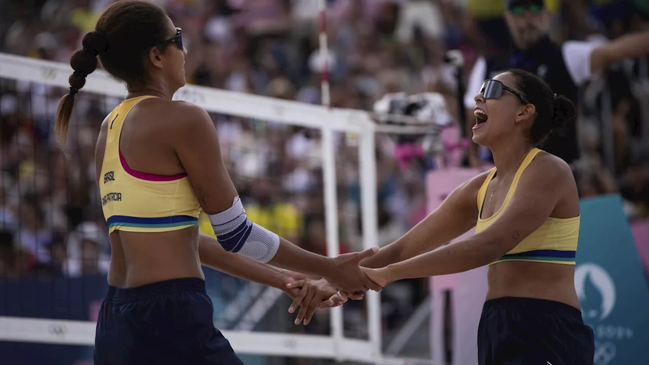 Brazilian women beat Latvia to join Canada in beach volleyball semifinals at Paris Olympics