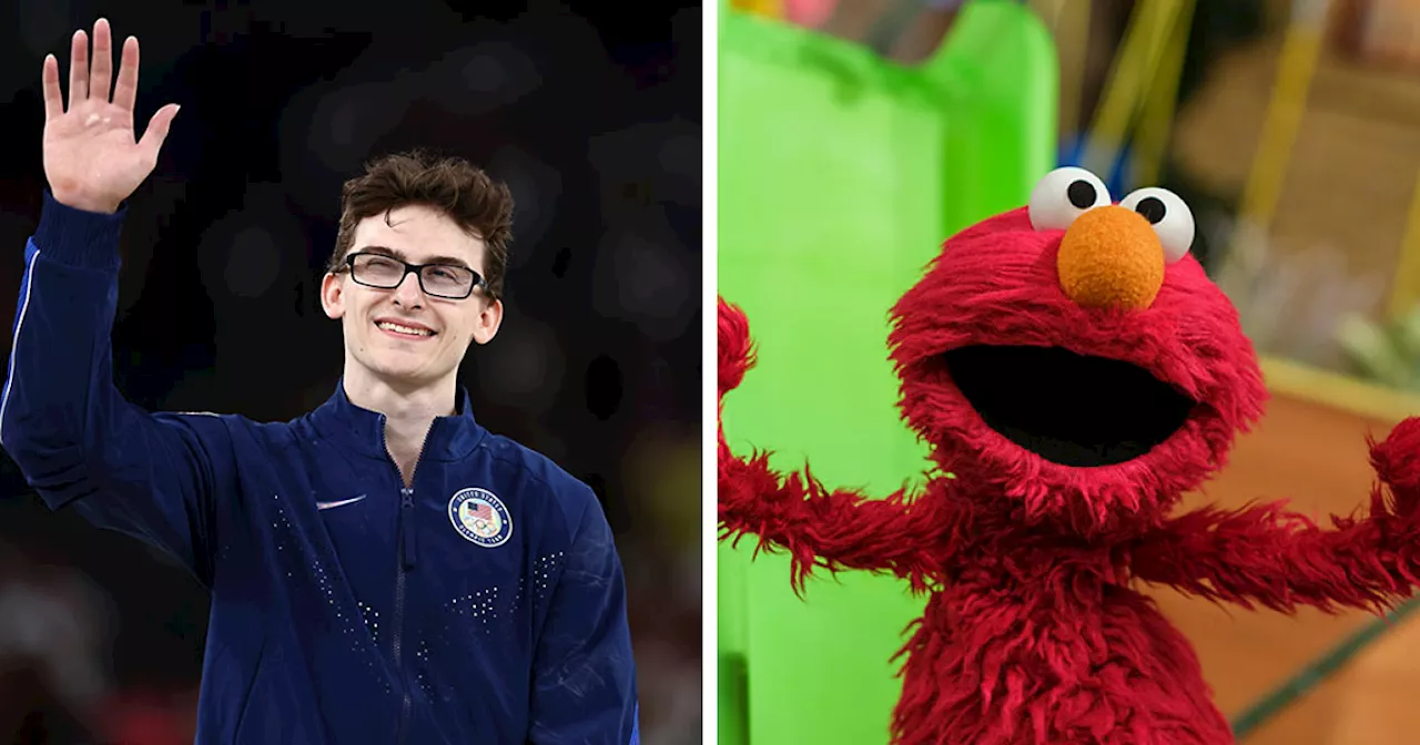 Nerdy Pommel Horse Guy’s Wholesome Interaction With Elmo Is Going Viral