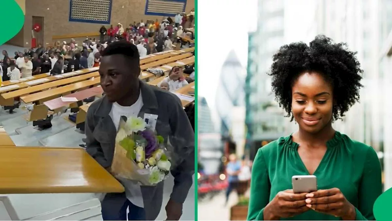 Classroom Romance: Gentleman Delivers Flowers to Bae During Lecture, Netizens Envious