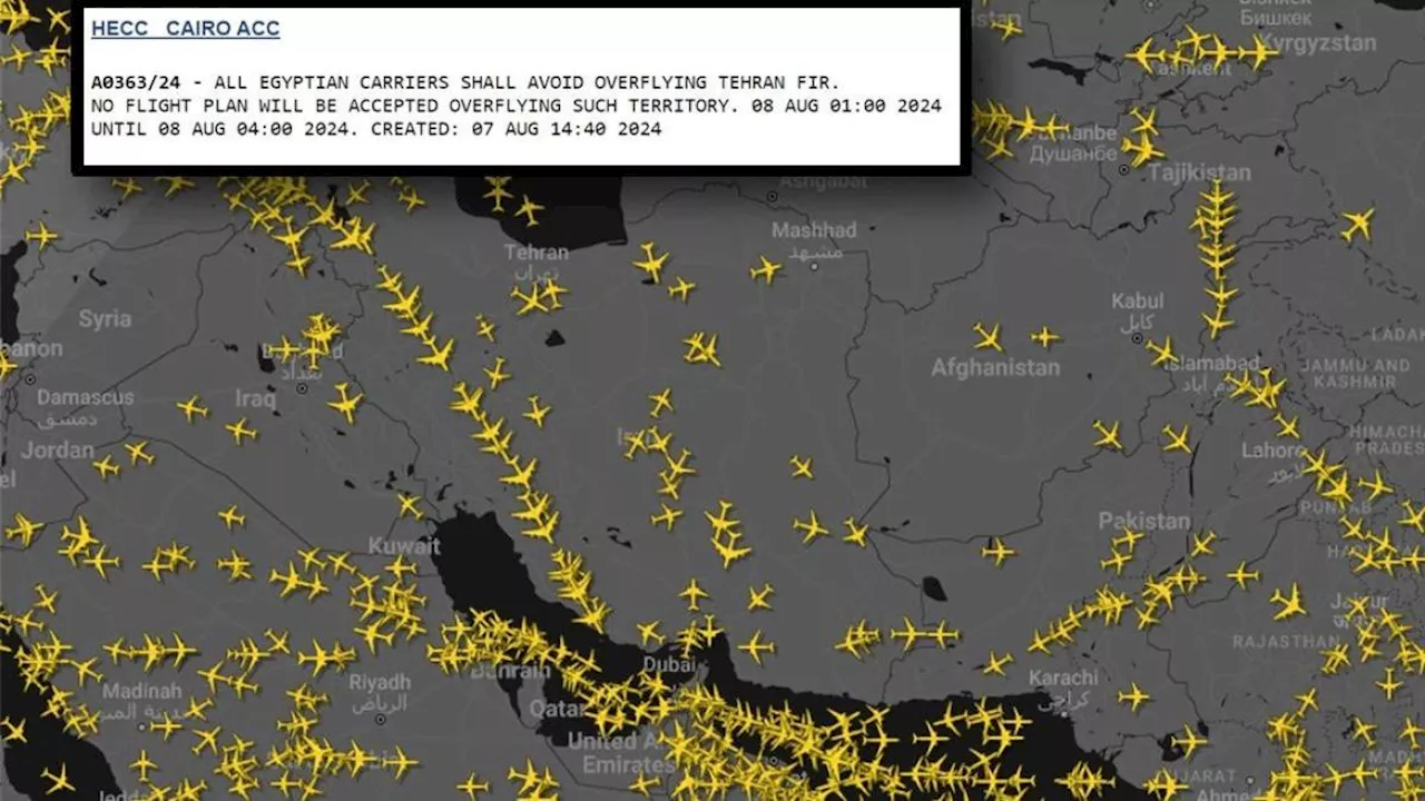 Guerra in Medio Oriente, l’Egitto alle compagnie aeree: «Stanotte non dovete sorvolare l’Iran»