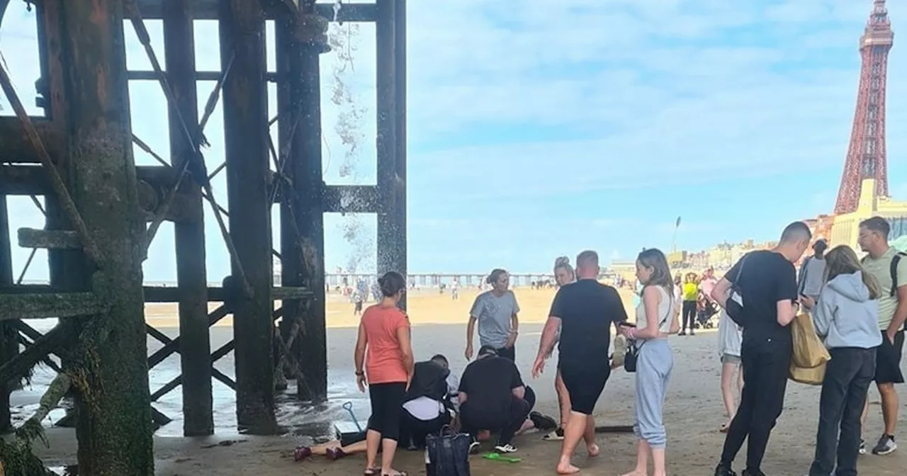 Blackpool Pier collapse update after families watch woman plunge onto beach