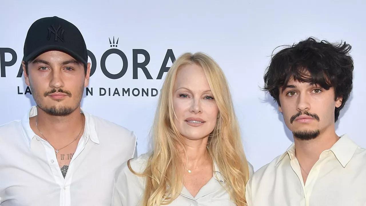 Pamela Anderson admits sons Brandon, 28, and Dylan, 26, learned 'both age-appropriate and not...