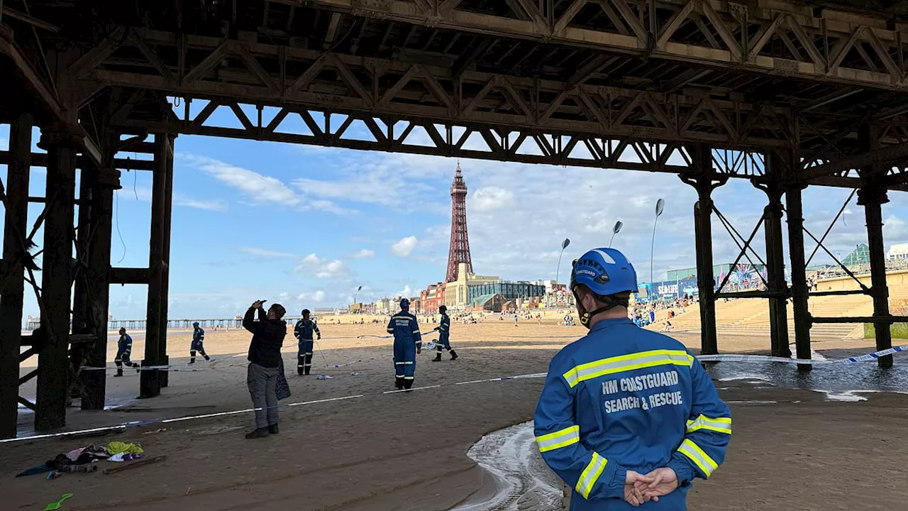 Horror as woman falls through Blackpool Pier to beach below