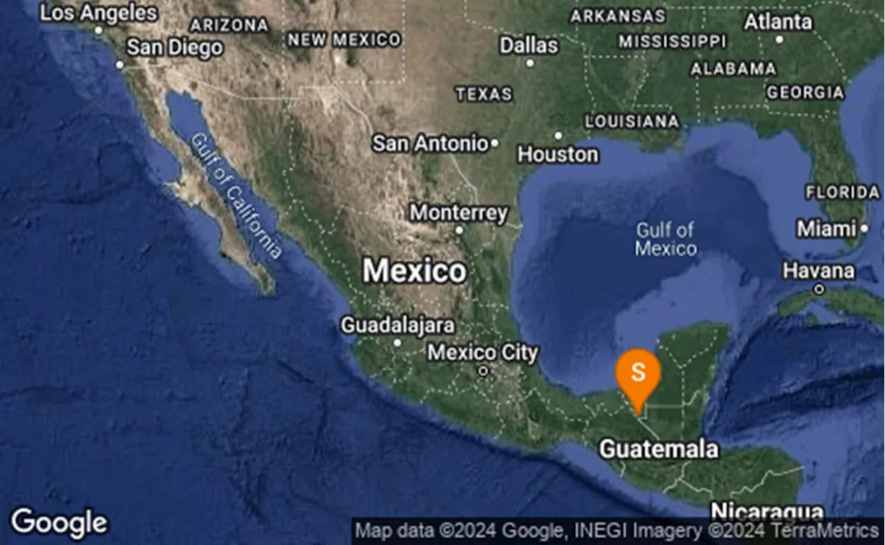 Se registra sismo de magnitud 4.4 en Tenosique, Tabasco