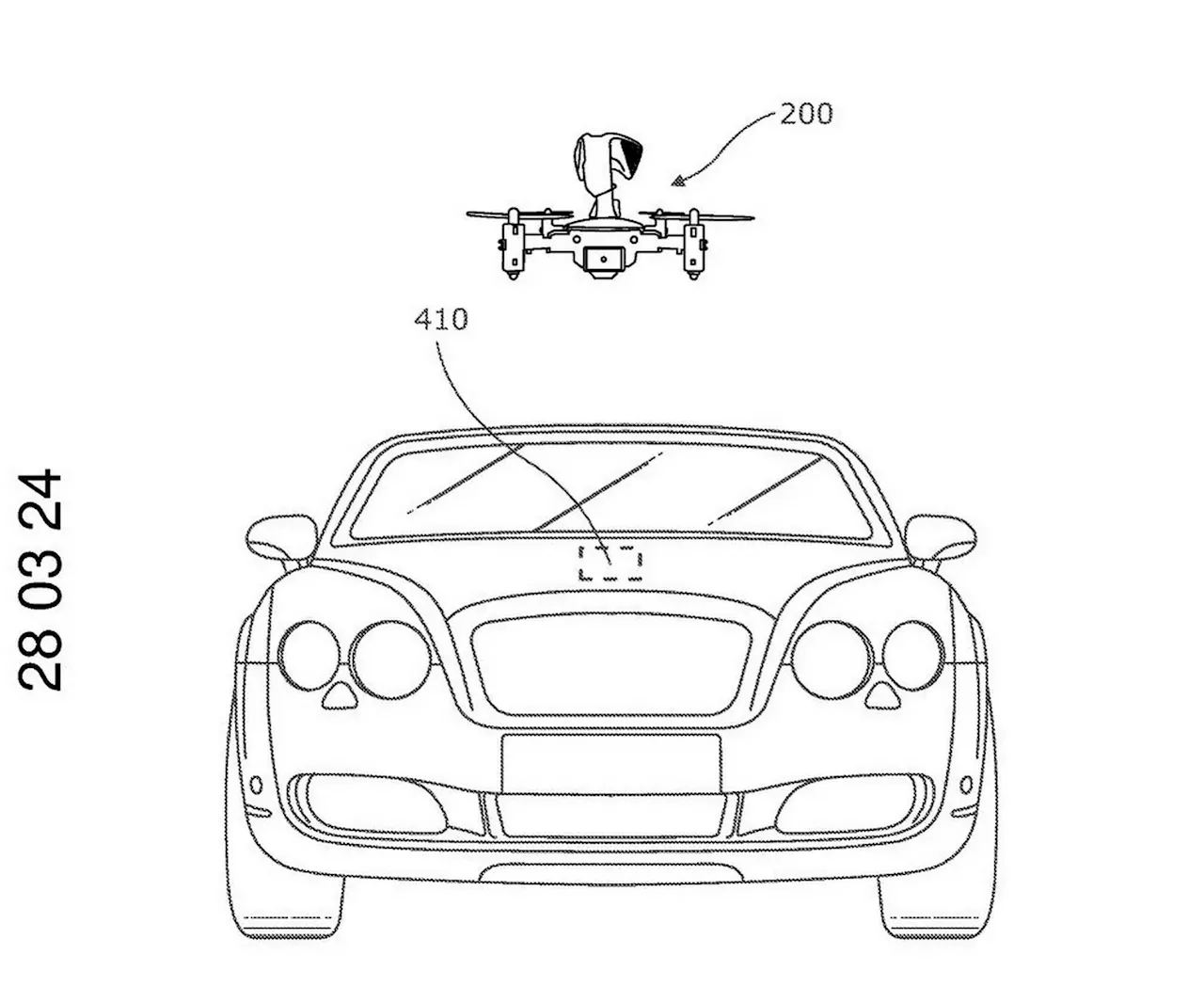 Bentley vill få sitt flygande B att flyga på riktigt. Har tagit patent på liten drönare.