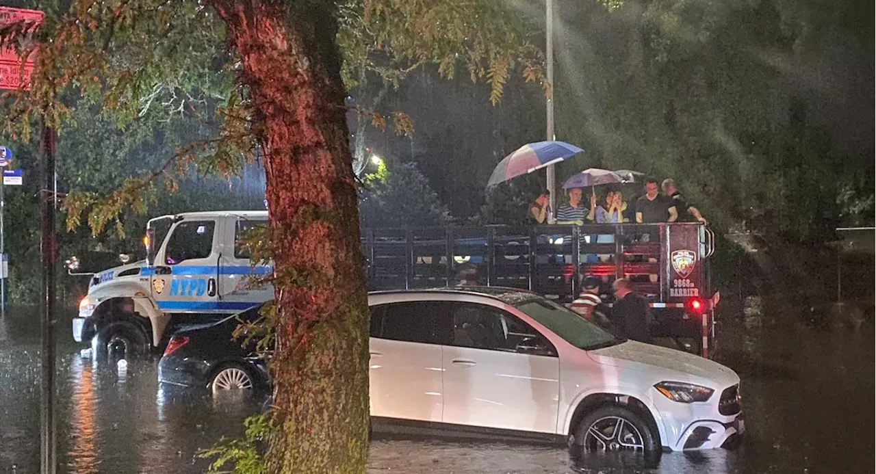 Several rescued on NYC highways from flash flooding, officials say