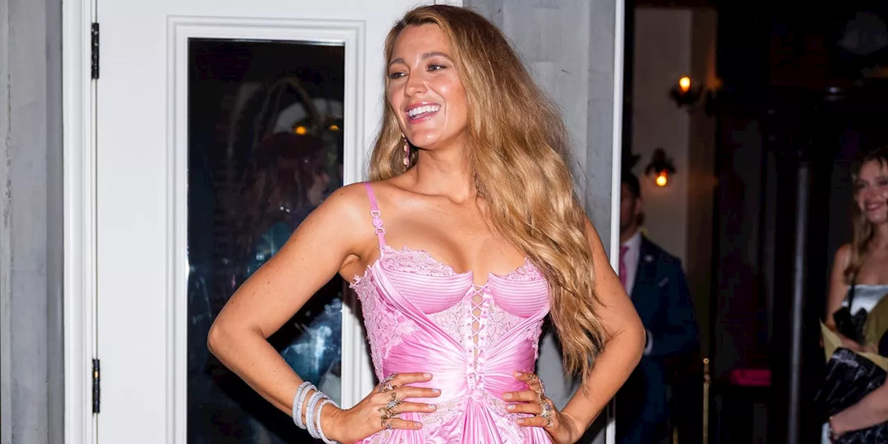 Blake Lively Wore the Girliest Pink Party Dress for a Night Out in NYC