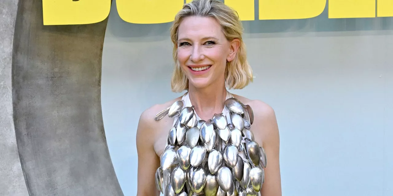 Cate Blanchett Hit the Red Carpet in a Halter Top Made of 102 Actual Silver Spoons