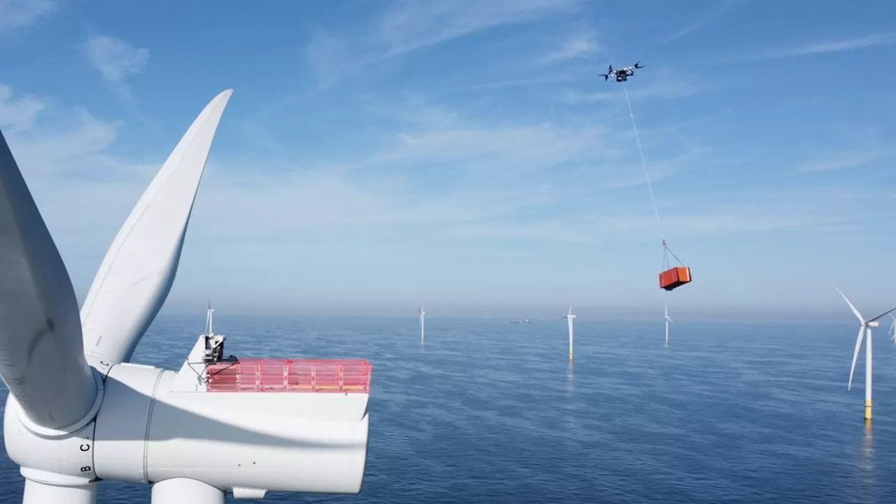 World’s 1st heavy duty drone works 90x faster at Europe’s offshore wind farm