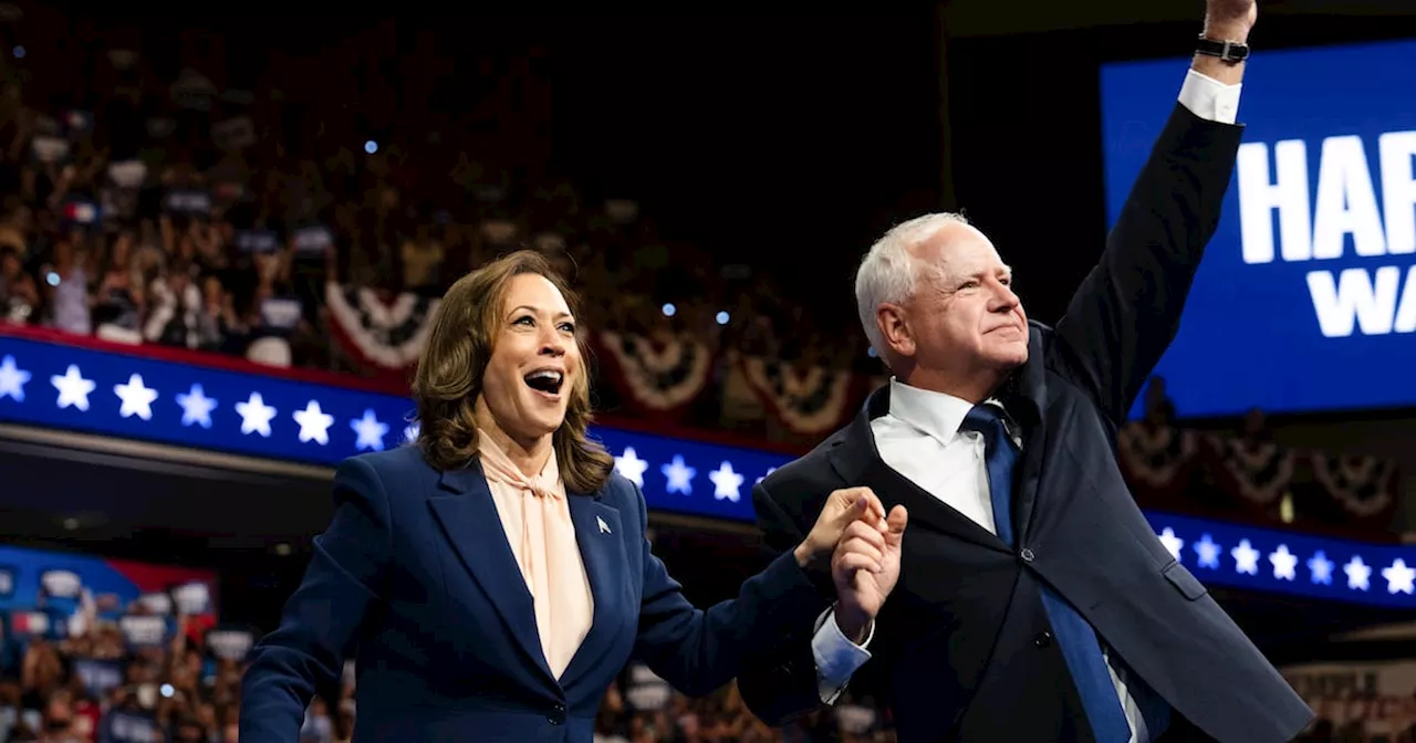 US election: Kamala Harris introduces running mate Tim Walz at raucous Philadelphia rally