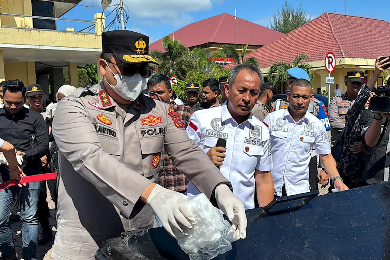 Polda Aceh Musnahkan Barang Bukti 226 Kg Sabu-Sabu dan 1,2 Ton Ganja