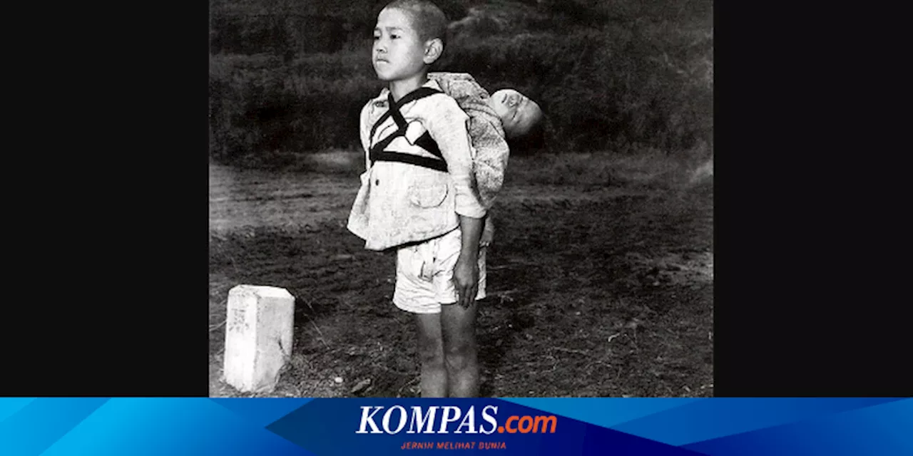 Kisah Foto Ikonik Kakak Gendong Adik yang Tewas Dekat Krematorium Usai Bom Nagasaki