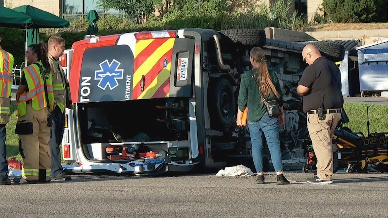 Ambulance crash injures 4 Layton fire medics, investigation ongoing