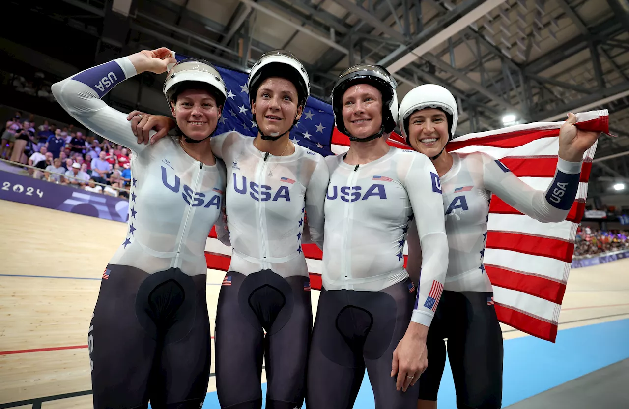 Team USA captures first gold in women's team pursuit