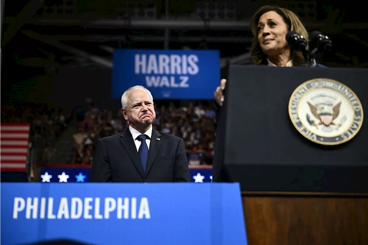 'Fight for our future': Kamala Harris and Tim Walz hold first rally