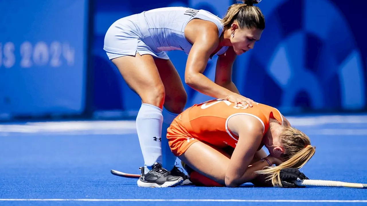 Hockeyster Burg naar ziekenhuis na bal in gezicht tijdens olympische halve finale