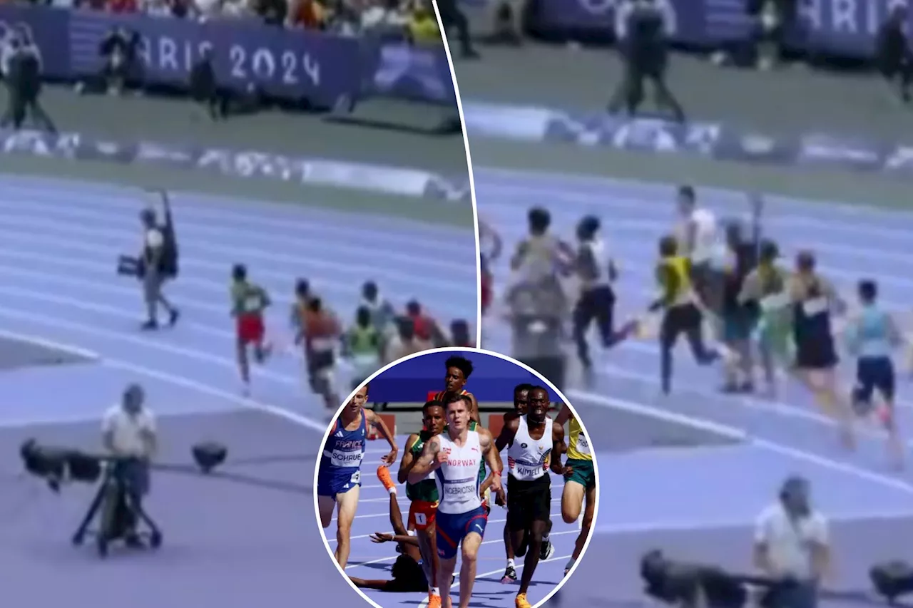 Cameraman wanders into middle of 5,000-meter race in Olympic track drama: 'Their race is ruined'