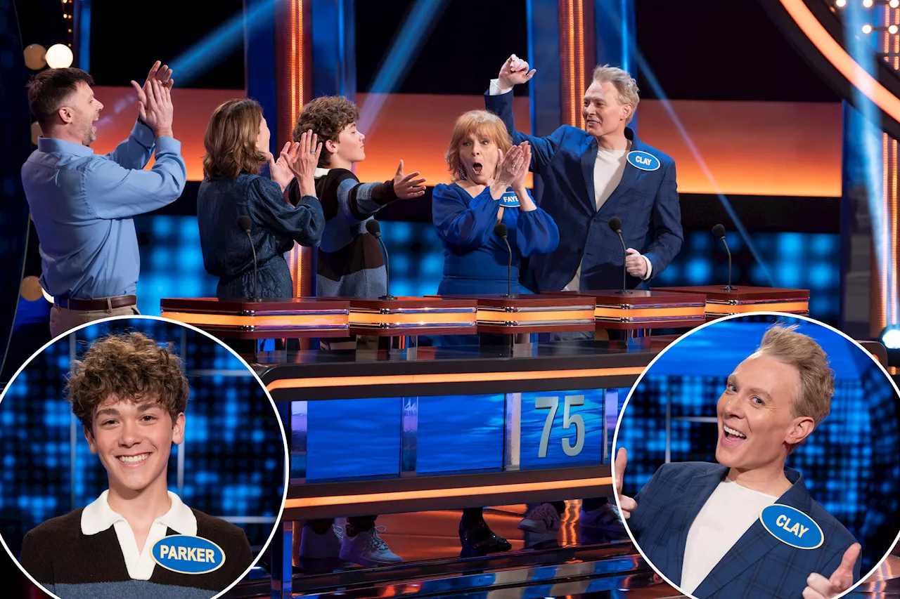 Clay Aiken's son Parker, 15, makes TV debut on 'Celebrity Family Feud' — and competes against uncle David Foster