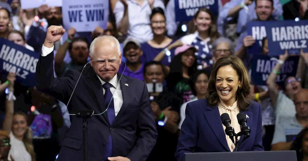 Tim Walz und Kamala Harris: Fotos vom Wahlkampfauftakt der US-Demokraten