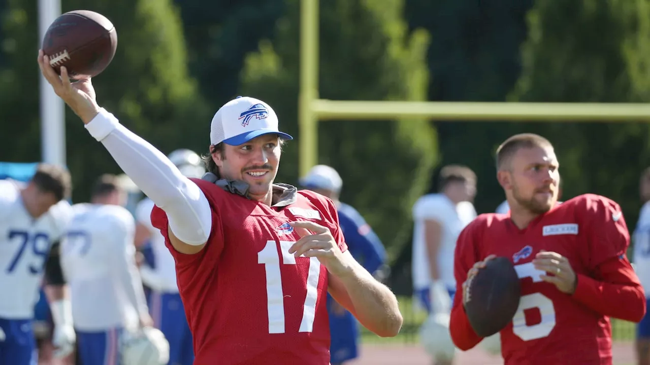 Josh Allen Explains Reasoning Behind His New Mustache at Bills Training Camp