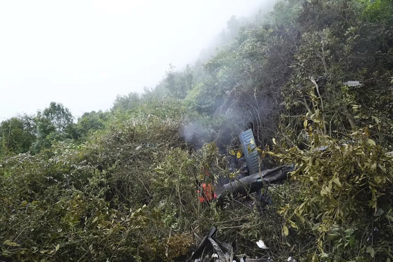 5 people killed in a helicopter crash in the mountains northwest of Nepal's capital