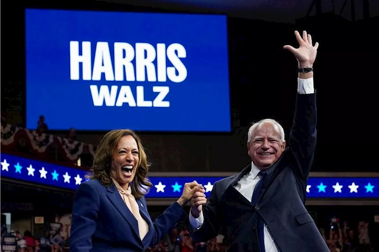 Democrats Harris, Walz campaign together for first time on the White House ticket